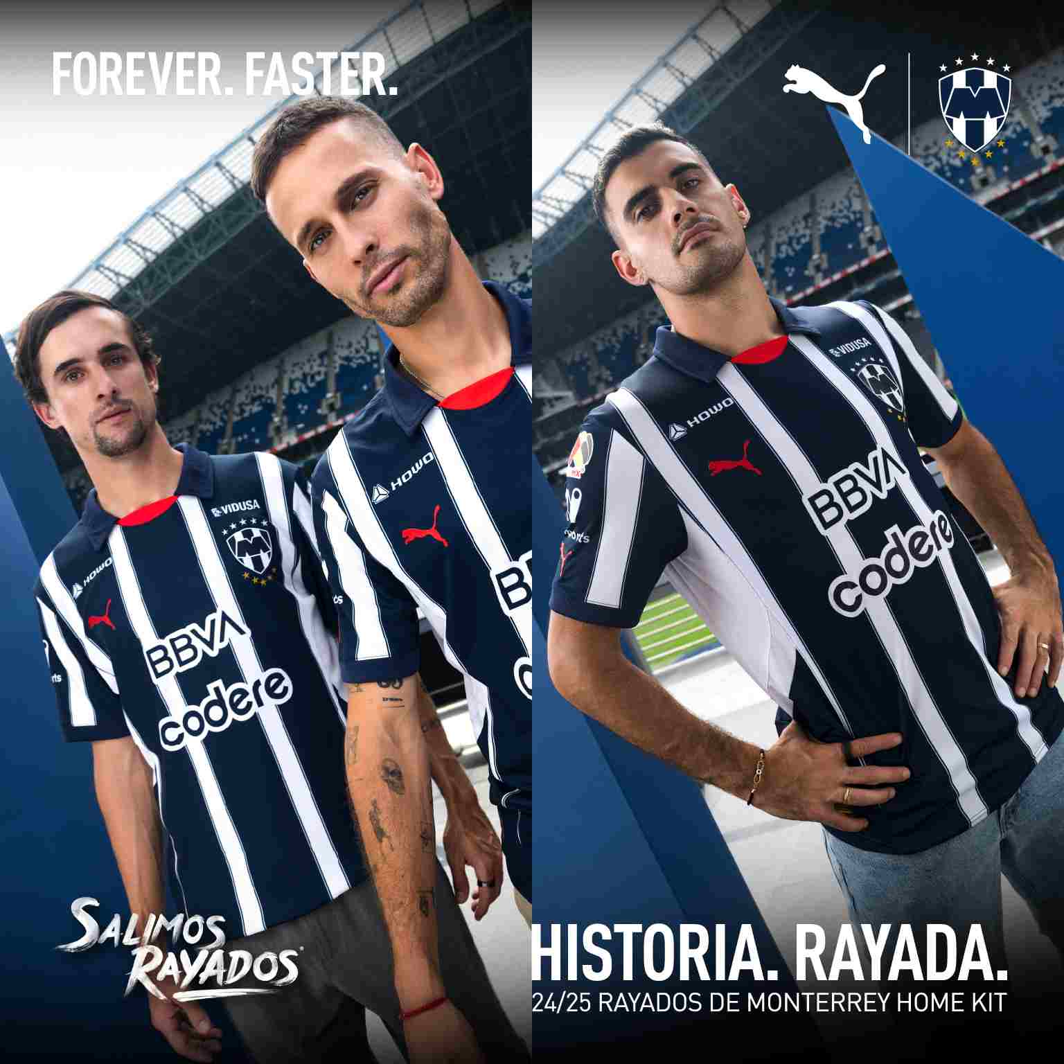 Playera puma fashion rayados